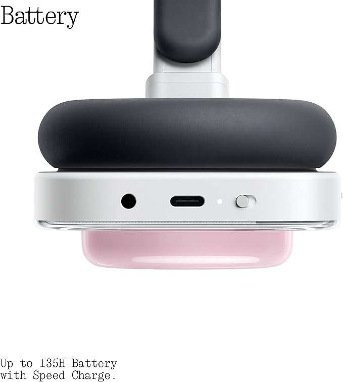 Nothing Headphone (a) 2026 New, Adaptive Active Noise Cancelling Headphones, Wireless Over Ear Bluetooth 5.4 ANC Headset with LDAC Hi-Res, 5 HD Mics Ultra Bass via APP, 135 Hours Playtime, Pink