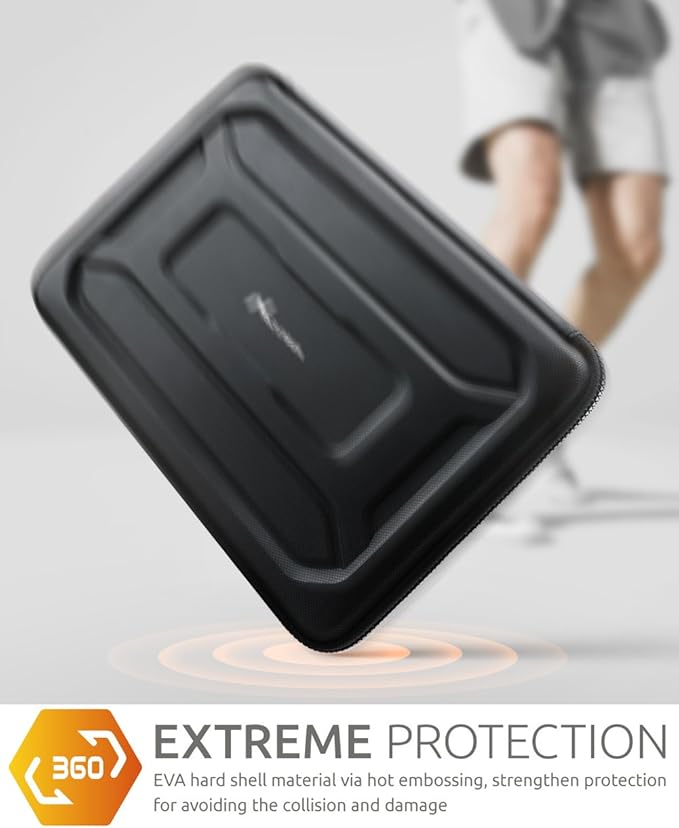 360° Protective Laptop Sleeve for 16-inch New MacBook Pro M3/M2/M1 Pro/Max A2991 A2780 A2485 A2141 2023-2019, Shockproof, Water-Resistant Ultrabook MacBook Bag Case with Accessory Pocket, Black