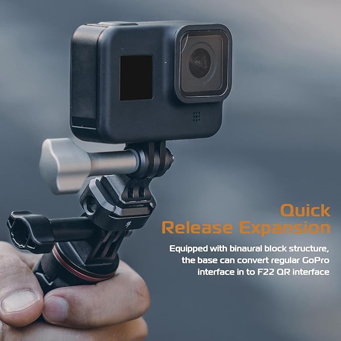 ULANZI Falcam F22 Quick Release Kit for Action Camera and DJI OSMO - Aluminum Action Camera Mounting Adapter Convert to F22 QR System with 1/4" Thread for Tripods, Selfie Sticks, Vlogging Accessories