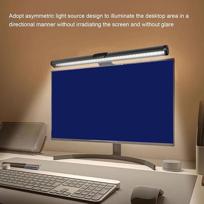 Dpofirs Monitor Light Bar, Eye Care USB Reading Mnitor lamp, LED Computer Lights, 3 Color Desk Light for Home Study Gaming, 3000K, 4000K, 6500K