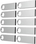 ABLAZE 128MB Flash Drive 10 Pack, Metal USB 2.0 Thumb Drives with Keychains USB Sticks Pendrives (Sliver)