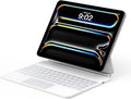 runelk Keyboard Case for iPad Pro 13-inch (M4 2024 / M5 2025), Magic-Style Magnetic Keyboard Case with Multi-Touch Trackpad, Floating Cantilever Stand Compatible with iPad Pro 13 - White