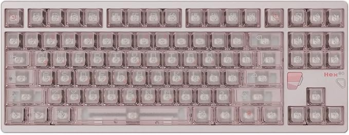 ATK x QK Hex80 HE Magnetic Gaming Keyboard, 80% TKL, CNC Aluminum, Hall-Effect Ti Switches, 8 kHz Polling, Rapid Trigger, RGB Backlight (Baby Pink)
