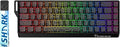 GK GAMAKAY x NaughShark NS68 Rapid Trigger Wired Gaming Keyboard, 65% Hall Effect Mechanical Keyboard, 8KHz Polling Rate 0.01mm RT, Snap Tap, Outemu Peach Crystal Magnetic Switch (Black-Side Printed)