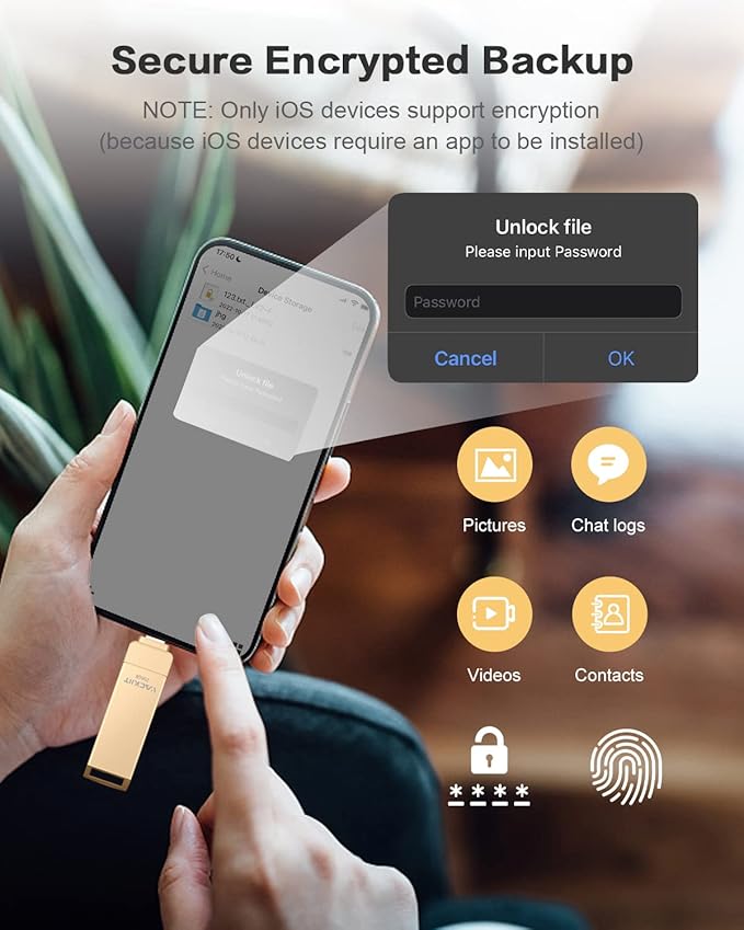 MFi Certified 512GB Flash Drives 3.0 High Speed 3ni1 USB Stick External Storage for iPhone/PC/iPad/Android/More Devices for Photos and Videos Transfer Storage Backup