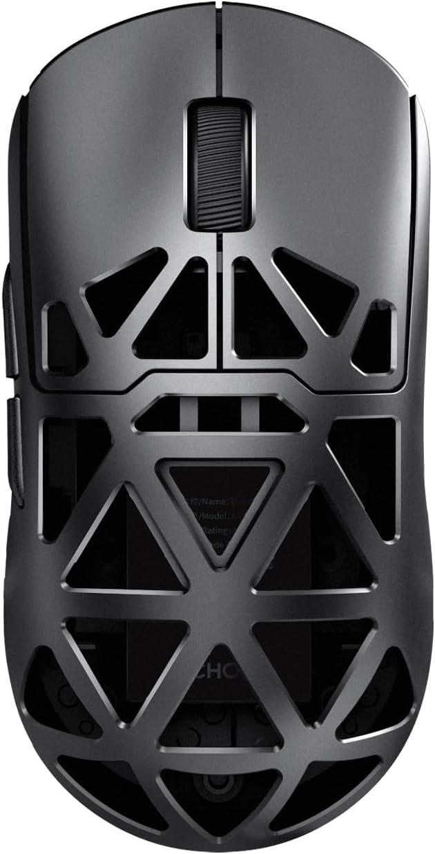 MCHOSE AX5 Wireless Gaming Mouse, 4KHz Polling Rate Focus PAW 3395 Optical Sensor - 26,000 DPI, 49g Ultra-Lightweight - 75 Hr Battery, Magnesium Alloy Mice - Black