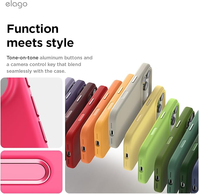 elago for iPhone 17 Pro Case, Premium Magnetic Silicone Case, Compatible with MagSafe, Liquid Silicone Material, Protective Cover, Shockproof, Slim Phone, 6.3 inch (Ice Red)