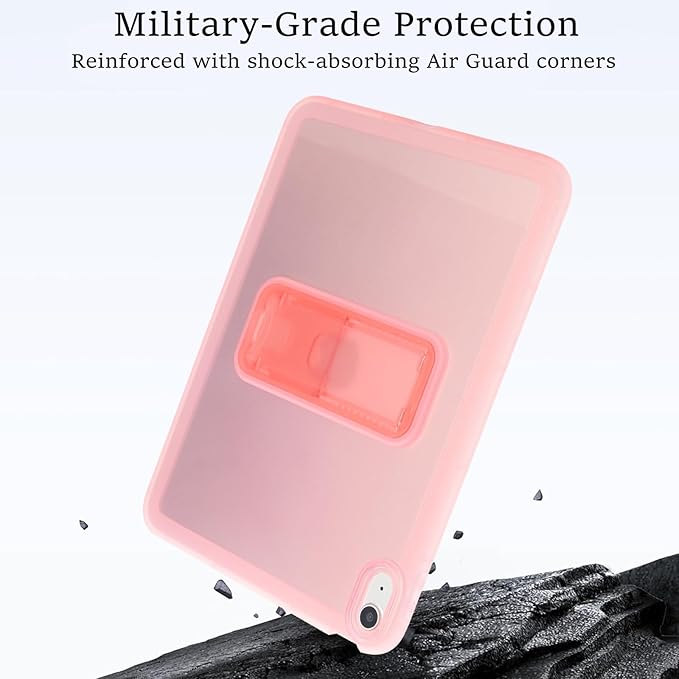 Slim Case for iPad (A16) 11th Generation 11 Inch 2025 / iPad 10th Generation 10.9 Inch 2022, Built-in Kickstand Non-Slip Shockproof Rugged Protective for iPad 11th 10th Gen, Pink