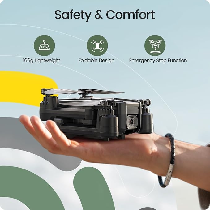 Holy Stone HS440 Foldable FPV Drone with 1080P WiFi Camera for Adult Beginners and Kids; Voice Gesture Control RC Quadcopter with Modular Battery for long flight time, Auto Hover, Carrying Case