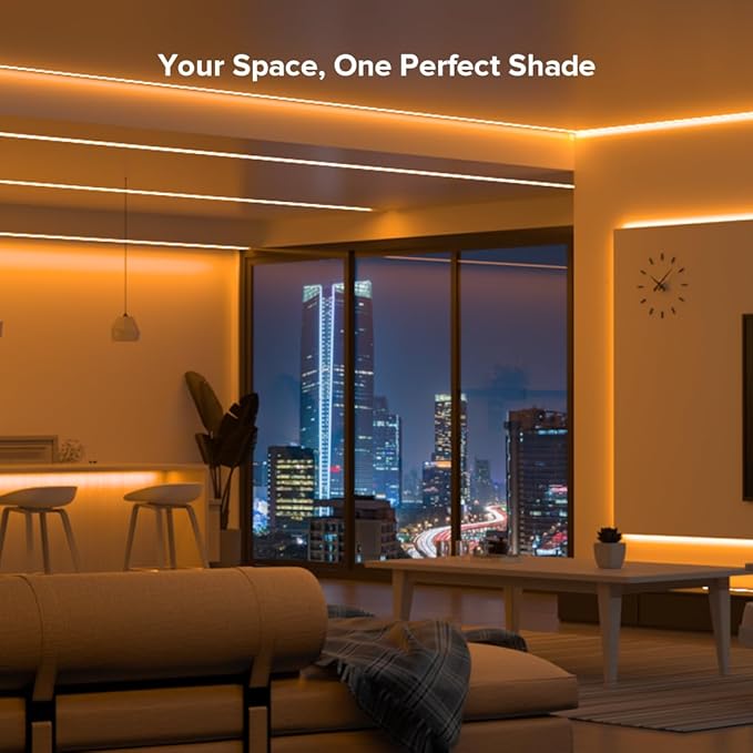 BTF-LIGHTING FCOB COB FOB LED Strip Lights 5V USB Powered 3.28FT 320LEDs Orange Color 8mm Width Dimmable CRI 90+ with 3M Tape Flexible High Density for 3D Printer TV Backlight PC DIY Decor