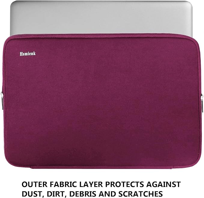 Laptop Sleeve Case, 15.6 Inch, Durable Shockproof Protective Computer Bag Cover Compatible with HP, ASUS, Lenovo, Acer, Notebook, Rose Red