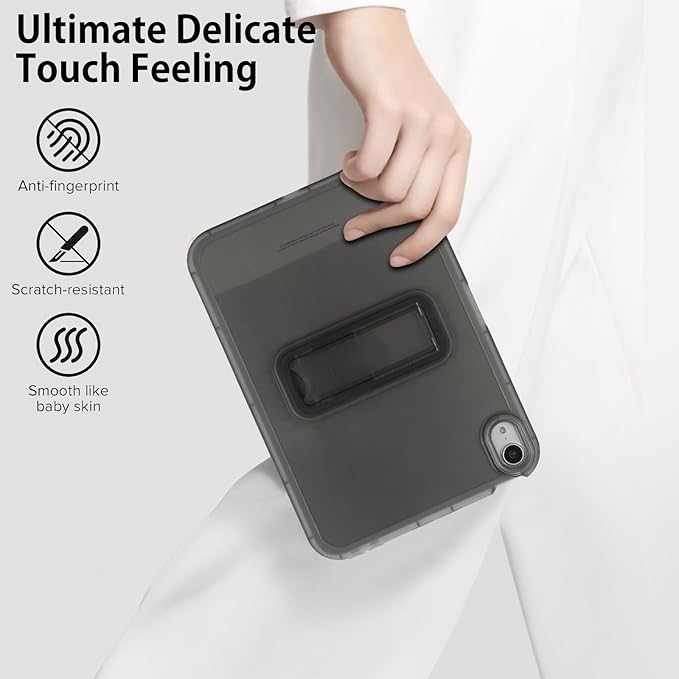 Slim Case for iPad mini 7 (A17 Pro) 2024/ Mini 6 8.3'', Built-in Kickstand Non-Slip Military Grade Drop Protection Rugged for iPad mini 7th 6th Generation,Black