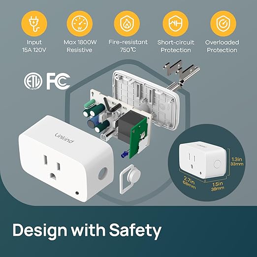 Matter Smart Plug 2pack Bundle with Matter Smart Plug with Night Light 4pack (Compatible with Alexa, Apple Home, Google, Smart Outlet 15A/1800W Max, 2700K Soft White, Plug into Wall, Timer&Schedule)