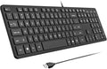 USB Wired Keyboard for Window,Comfortable Quiet Chocolate Keys, Durable Ultra-Slim Wired Computer Keyboard(QWERTY) for PC, Windows 11/10/8/7/XP/Vista KB1430