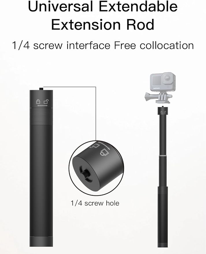 AOCHUAN 3-Axis Gimbal Stabilizer for Smartphone Smart AI XE & B10 Storage Bag & E10 Extension Rod