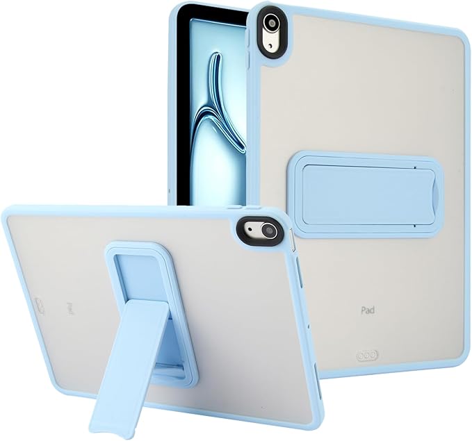 Shockproof Case for iPad Air 11-inch M4/M3/M2 (2026/2025/2024) for Women Men, Kickstand Slim Fit Rugged Bumper Lightweight Anti-Scratch Bumper Case Cover for iPad Air 11", Blue