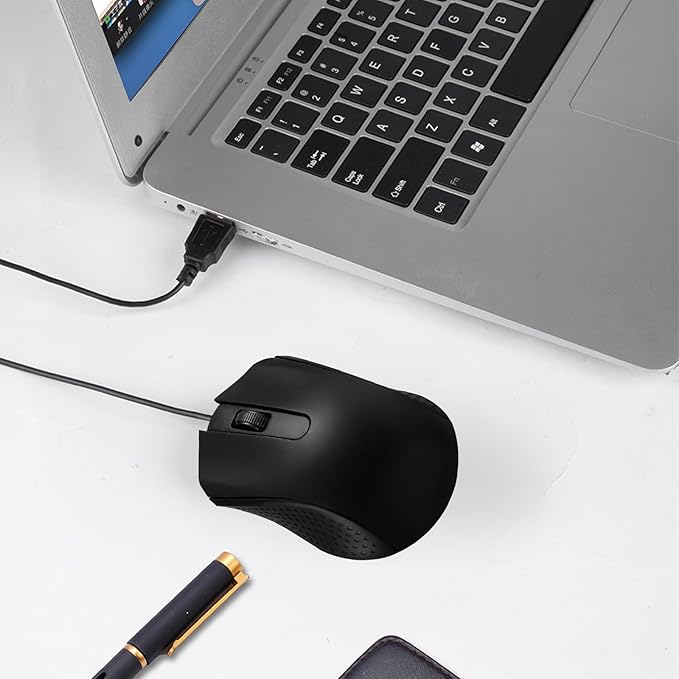 60 Pack Wired Mouse Bulk Computer Mouse Wired with Ergonomic Design Computer Mice Plug and Play USB for Students, Teachers Multi Device Compatibility for Classroom, Home, Office, Remote Work (60)