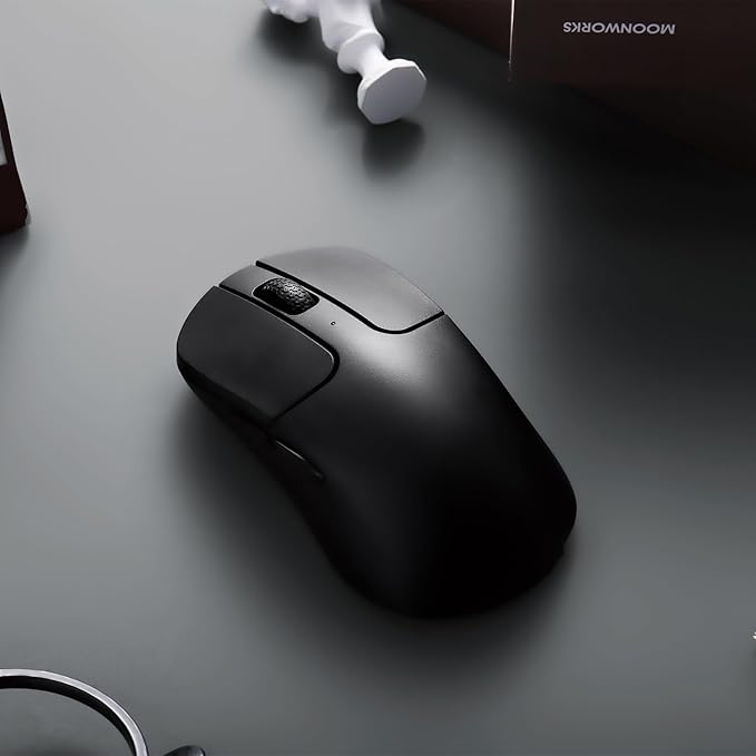 Keychron M3 Mini 4K Wireless Bluetooth 5.1/2.4 GHz/Wired Optical Mouse, Ultra-Lightweight 55g Programmable PixArt 3395 Sensor with up to 26,000 DPI/ 650 IPS for Windows Mac Linux - Black