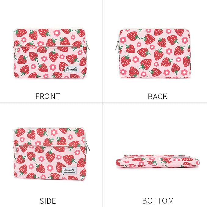 canvaslife Laptop Sleeve 15 Inch 15 Case and 15.6 Laptop Bag (Strawberry)