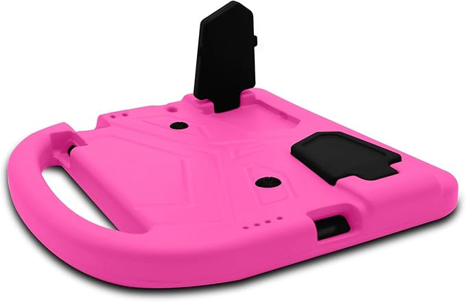 Kids Case for 7.9" iPad mini 5/Mini 4/Mini 3/Mini 2/Mini 1, Friendly Silicone Shockproof Cover with Handle Kickstand for Apple iPad mini 5th (2019), Mini 4th/ 3rd/ 2nd/1st Generation, Pink