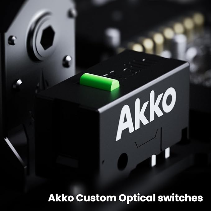 Akko Dash Max Wireless Gaming Mouse, 8K Polling Rate with PAW3395 Sensor, 26000 DPI, 40g Ultra Lightweight, Akko Custom Optical Switches, BT/2.4G/Wired Symmetrical Computer Mouse, Black