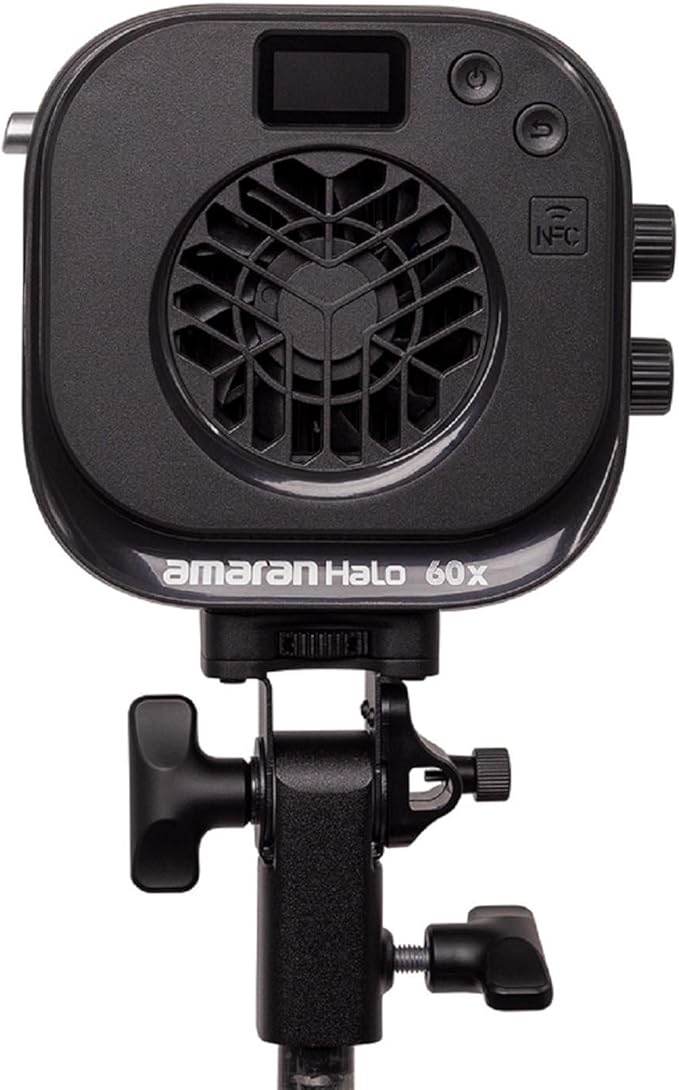 Amaran Halo 60x 63W Bi-Color COB Monolight – 3,270 Lux, CRI 96+, CCT 2,700K - 6,500K, 28dBA Quiet,Dual AC/USB-C Power, App Control, Bowens Mount Continuous Light for Studio/Streaming/Location Shooting