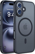 Miracase Magnetic Series for iPhone 16 Case [Compatible with MagSafe] Military-Grade Protection, Anti-Fingerprint, Slim Phone Case for iPhone 16 6.1 inch - Black