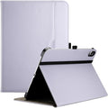 ProCase for iPad A16 11th Generation 11 Inch 2025/iPad 10th Generation Case 10.9 Inch 2022, iPad 11/10 PU Leather Case Business Stand Cover Smart Folio with Hand Strap Front Pocket Pen Loop -Purple