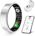 2026 Smart Ring Health Tracker for Men Women, Sleep Stress Exercise Health Monitoring, IP68 Waterproof, Long Battery Life, No Subscription, iOS Android Compatible (Silver, 10)