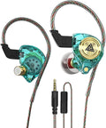 Wired Gaming Earbuds, Ak3file in Ear Monitors, Deep Bass Sound Wired Earbuds, HiFi in Ear Headphones with 1DD 10mm Dynamic Driver, IEM for Music Gaming Video Calling (Green)