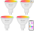 DiCUNO MR16 Smart Bulbs Alexa, RGBCW Color Changing Light, 5W GU5.3 Smart Bulb Compatible with Google Home, Dimmable with App, 2.4GHz WiFi, AC/DC 12V, Bi-pin Base, 400LM, Landscape Light, 4-Pack