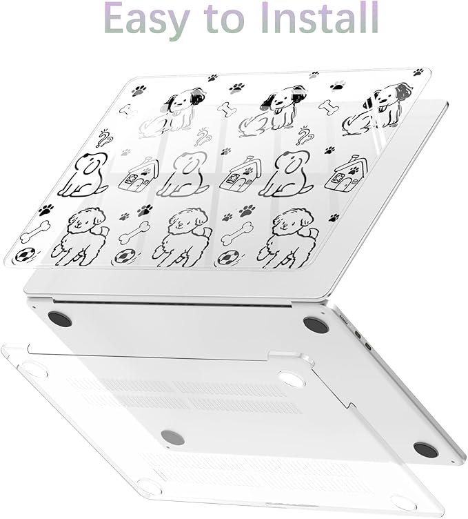 Compatible with MacBook Pro 16 inch Case M5 M4 M3 M2 M1 Pro/Max 2026-2021 A3429 A3428 A3403 A3186 A2991 A2780 A2485, Cute Dog Puppy Protective Hard Shell Clear Cover