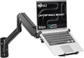WALI Laptop Wall Mount, Fully Adjustable Laptop Arm Fits 10 to 17" Notebook, 2-in-1 Monitor Wall Mount for 17 to 32" Computer Screen, Holds up to 15.4-22lbs(GSWM001NLP), Black