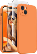 FireNova Designed for iPhone 14 Case, Silicone Upgraded [Camera Protection] Phone Case, Soft Anti-Scratch Microfiber Lining Inside, 6.1 inch, Kumquat