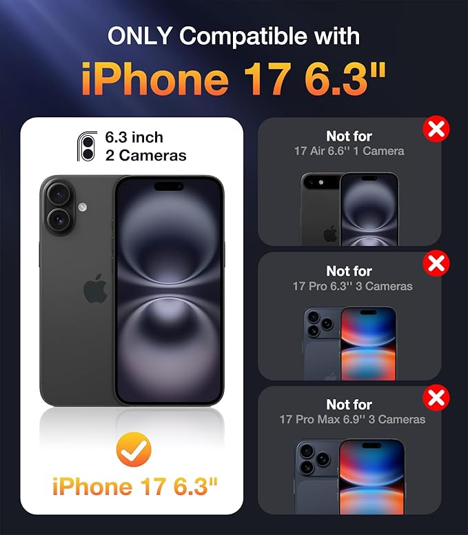 Diaclara Magnetic Designed for iPhone 17 Case 6.3'' [Full Camera Protection] Full Body Bumper with Privacy Screen Protector, [Compatible with MagSafe] Military Drop Proof Phone Case, Green