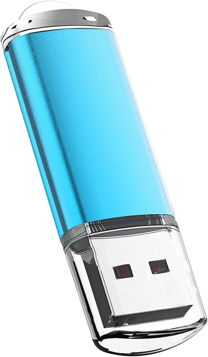 USB Flash Drive 8GB, Maspen USB Thumb Drives 2.0 High Speed USB Memory Stick Zip Drives (Blue,8 GB)