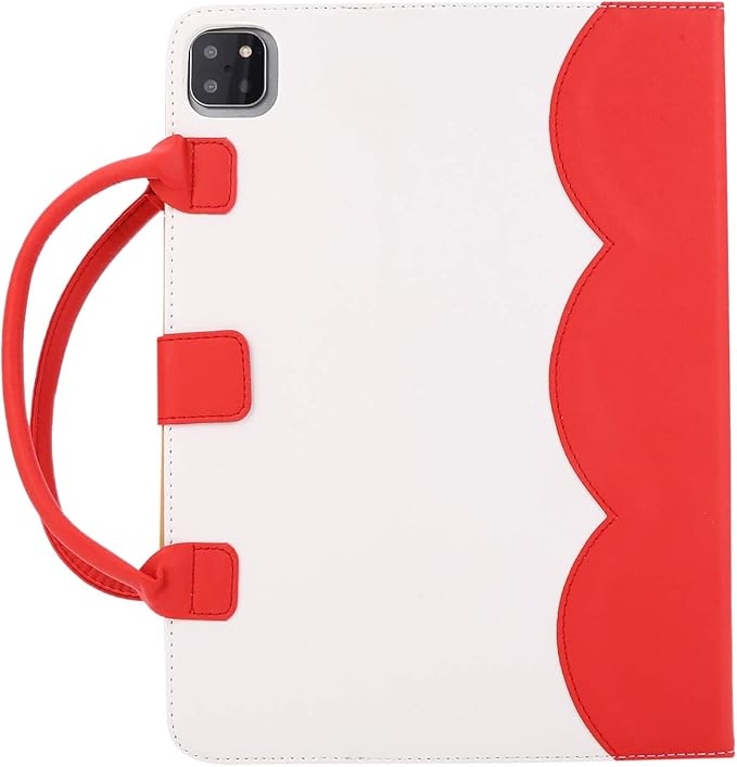 Handbag Case for iPad Pro 13" (M5/M4) 2025/2024, Air 13" M2 M3, iPad Pro 12.9-inch 2018-2022, Techcircle Cute Bowknot Pocket Wallet Design Folio Stand PU Leather Carrying Case, Auto Sleep/Wake, Red