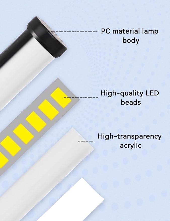 2 Pack LED Desk Lamp with Clamp, Dimmable Clip on Light for College Dorm Room, Eye-Friendly Reading Study Lamp for Students, Flexible Gooseneck Bedside Light, Home Office Desk Lights Bedroom