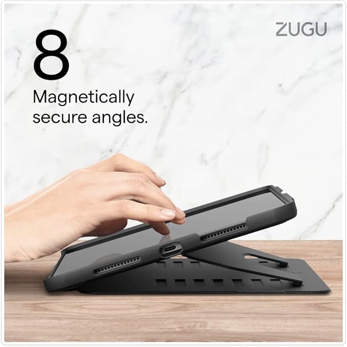 Zugu Case for iPad Pro 11 (M4/M5) 2024/2025, Slim Protective Cover with Apple Pencil Holder, Auto Wake/Sleep, Multiple Viewing Angles, iPad Pro 11 Inch Cover, Phone Protector, Scarlet Red