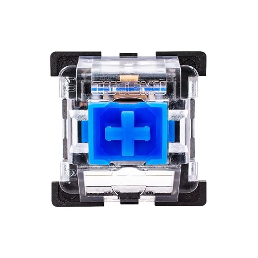 OUTEMU Blue Switches (32 Pack), 3-pin Tactile Clicky 50gf Switches - DIY Replaceable for Mechanical Gaming Keyboard - with 1 Switch Puller