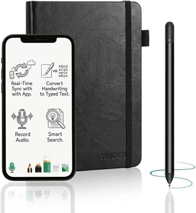 Digital Notebook Smart Pen Set | Real Time Sync from Paper to App, Bluetooth Pen with OCR and Audio Recording | Gift for Students, Creators & Professionals