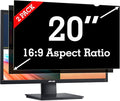 [2 Pack] 20 Inch Privacy Screen Filter for Widescreen 16:9 Monitor | Privacy Shield | Anti-Glare |Anti-SPY | Anti-Blue light | Eye Protection | Computer Security Private Filter Protector