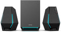Edifier G1500 MAX 2.1 Gaming Speakers - 60W Peak Power with 4" Subwoofer & 2.5" Satellite Speakers, Bluetooth 5.3 & Multi-Wired Connections, 10 RGB Light Effects, 3 Sound Modes for PC/PS5/Xbox/Phone