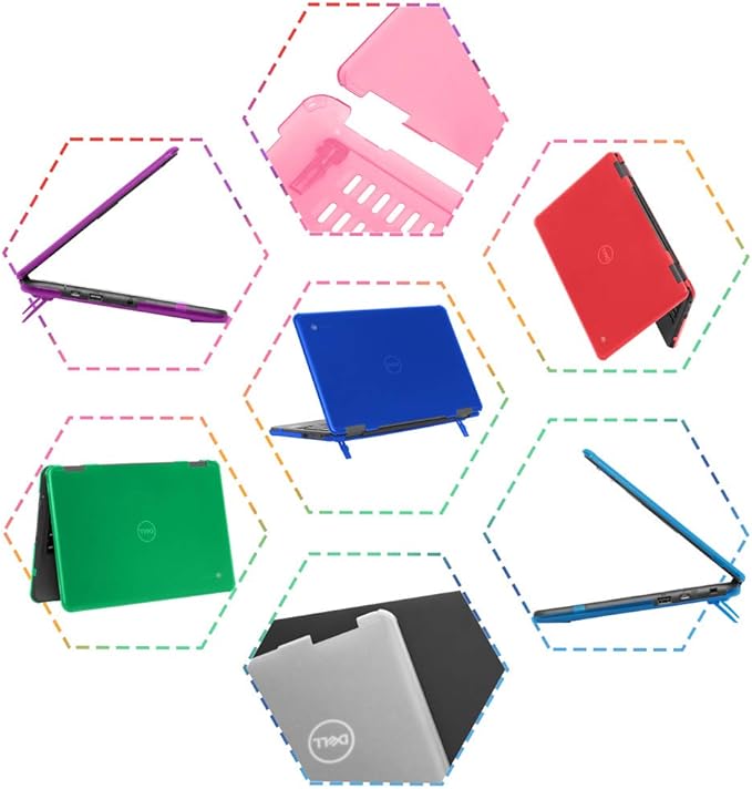 mCover Case Compatible for 2019~2022 11.6" Dell Chromebook 3100/3110 Education Clamshell (180 ° Hinge) Laptop ONLY (NOT Fitting Any Other Dell Models) - Red
