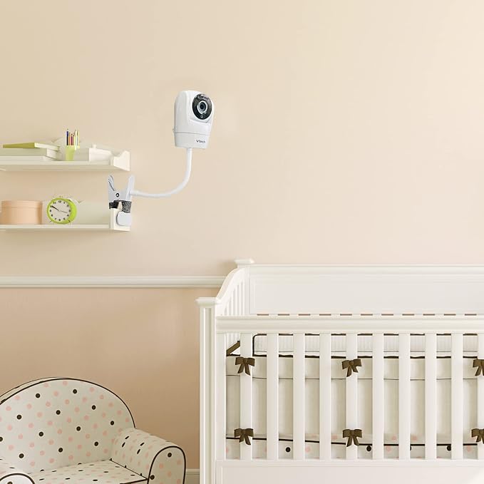 Flexible Baby Monitor Mount Compatible with Vtech VM819/VM901/VM919/VM924/VM320/VM350/VM352/VM546/VM818/VM923/VM5764,Baby Monitor Clip Mount Without Tools or Wall Damage