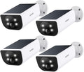 AOQEE Cameras for Home Security-2K Wireless Security Camera Outdoor with AI Motion Detection & Siren, Non-Stop Solar Powered Charging, Color Night Vision, SD/Cloud Storage, Waterproof, S1 4P