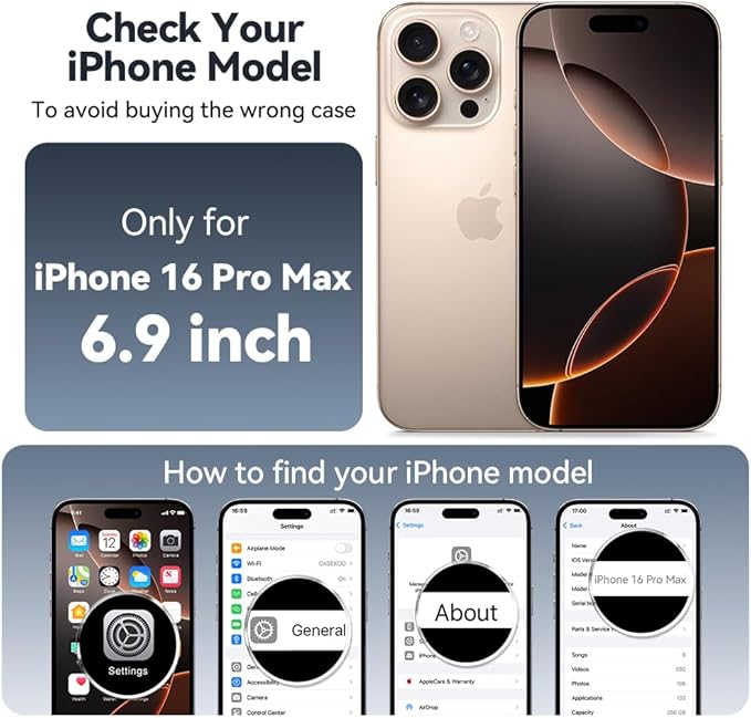 CASEKOO Ultra-Magnetic Stand for iPhone 16 Pro Max Case [Military Drop Protection] [Compatible with MagSafe] Shockproof Translucent Matte Slim Ring Holder Case for iPhone 16 ProMax 6.9", Gold
