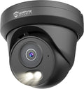 Anpviz 6MP PoE IP Camera Black, 3K Full Metal Turret Security IP Camera Outdoor Wired, Smart Dual Light Color Night Vision, AI Human Vehicle Detection, Built-in Mic, NDAA, IPC-D3B63B-S (U Series)