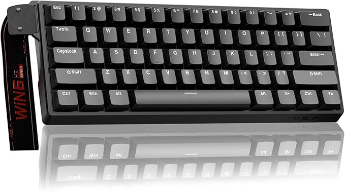 Aula WIN60 HE - 60% Mechanical Gaming Keyboard Wired, Magnetic Switch Hot Swappable, Adjustable Actuation Rapid Trigger Mode, 8000 Hz Polling Rate, RGB Small Keyboard 60 Percent Compact Design for PC