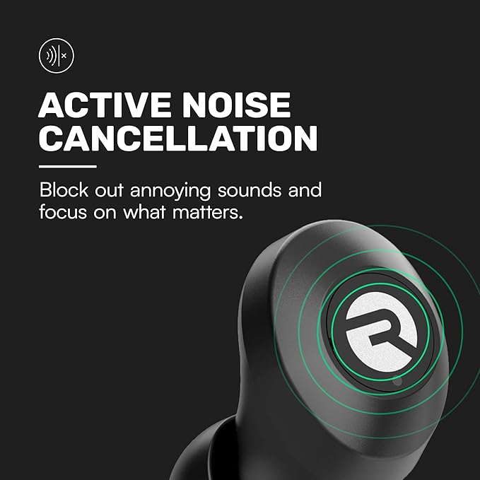 Raycon Everyday Classic Bluetooth Wireless Earbuds + Microphone with Active Noise Canceling, Sweat & Water-Resistant Earphones, Ear Buds Wireless Bluetooth Up to 32 Hours Playtime (Mint)